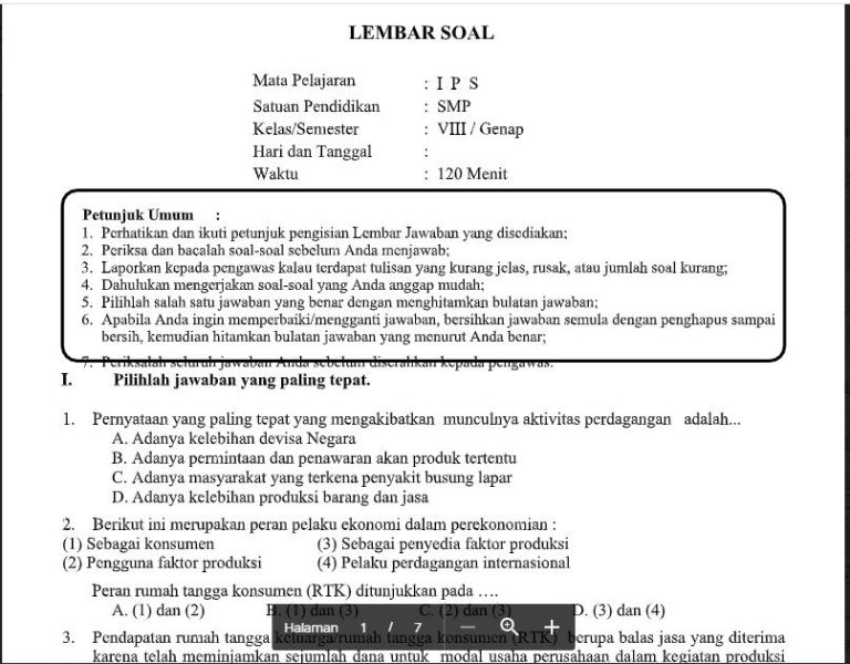 15 Rahasia Latihan Contoh Soal IPS Kelas 8 Kurikulum 2013 Semester 2 Bab 4 Wajib Tahu