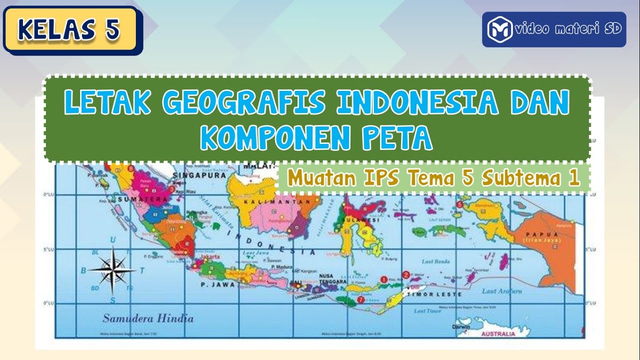 Komponen Peta Zona Geografi - Free Word Template