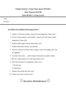 Ujian soal mulok DOCX