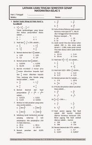 contoh soal kbd kelas v semester 2