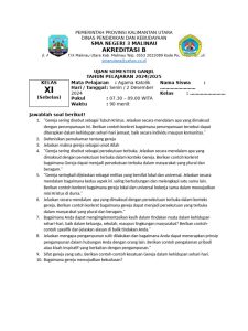 Soal Agama Katolik Kelas Xi PDF