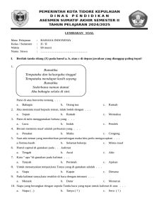 Soal Ujian Bahasa Indonesia Kelas II PDF