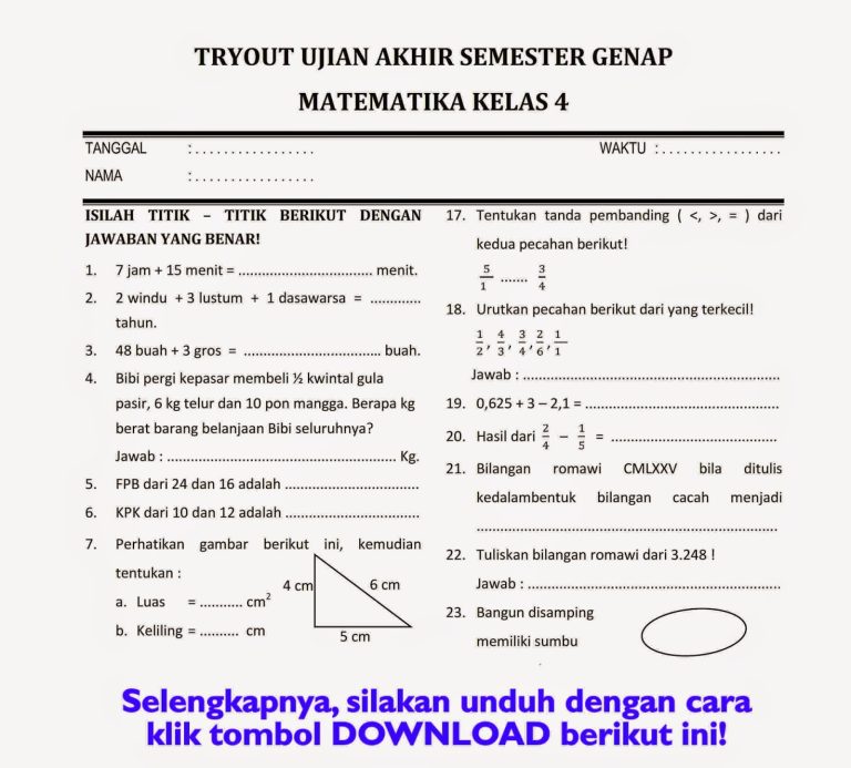 Segera Tutup! 3 Rahasia Bank Soal Semester 2 Kelas 4 demi Lulus SPMB SMP 2026
