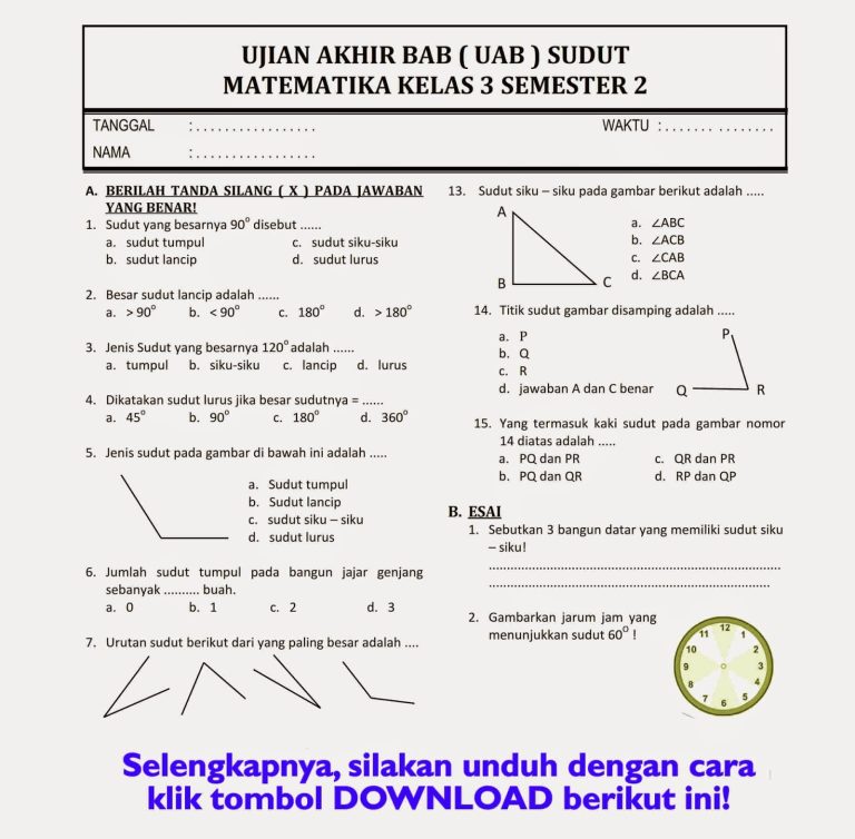 35 Contoh Soal UAS Penjas Kelas 4 Semester 2 K13, Bocoran Wajib Tahu Orang Tua 35 Contoh Soal UAS Penjas Kelas 4 Semester 2 K13, Bocoran Wajib Tahu Orang Tua