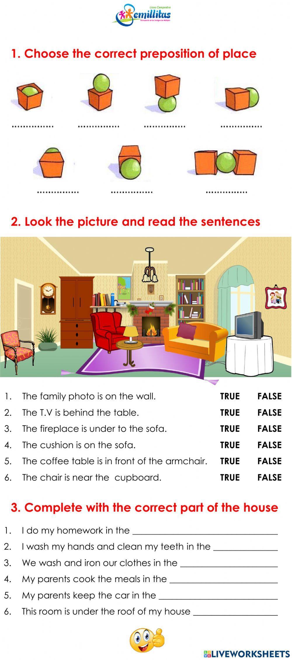 Prepositions Worksheet Prepositions Activity Prepositions of place Read Prepositions Worksheet Prepositions Activity Prepositions of place Read