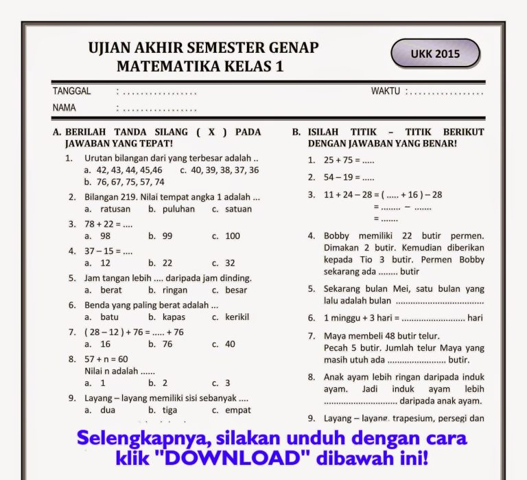 7 Soal Pecahan Matematika dari Bank Soal SD Kelas 4 Semester 1 Matematika yang Wajib Dikuasai