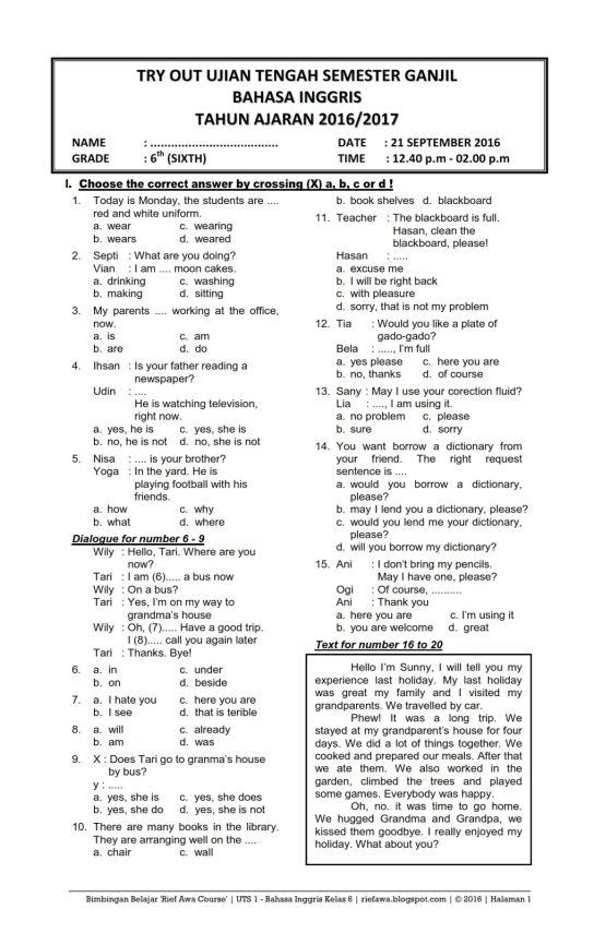 Ternyata Ini 5 Rahasia Soal UTS Kelas 8 Bahasa Inggris Semester 2 yang Jarang Diketahui