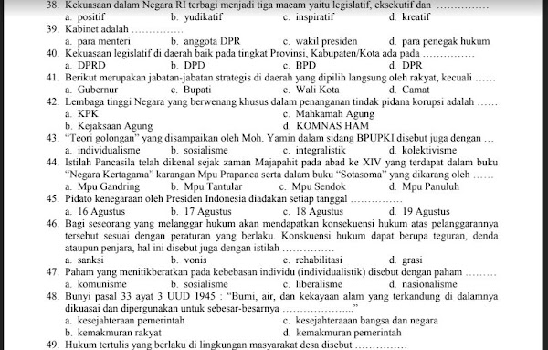 10 Contoh Soal PKN Kelas 8 Semester 2 Kurikulum 2013 yang Sering Muncul di Ujian dan Wajib Kamu Kuasai Sebelum Terlambat