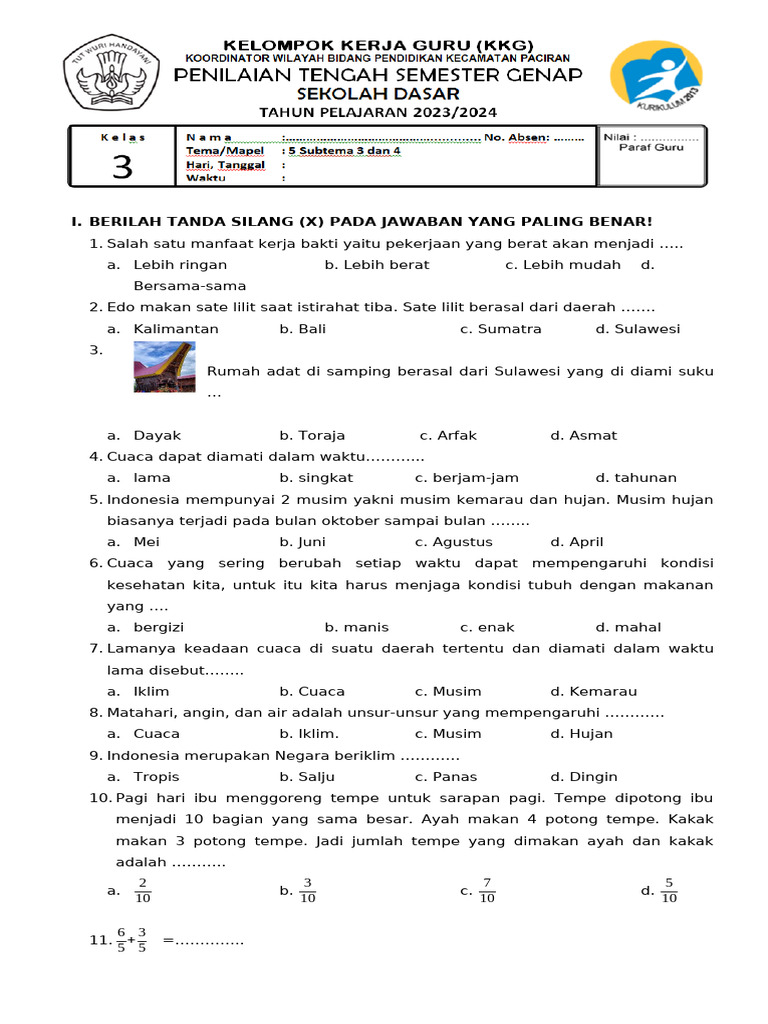 Akhirnya Dapatkan download soal tematik subtema 3 tema 5 kelas 3 Sebelum Batas Waktu!