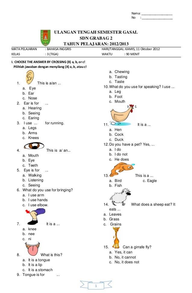 Terbukti! 5 Contoh Soal UAS Bahasa Inggris SD Kelas 1 Semester 1 yang Bikin Anak Siap Lulus Terbukti! 5 Contoh Soal UAS Bahasa Inggris SD Kelas 1 Semester 1 yang Bikin Anak Siap Lulus