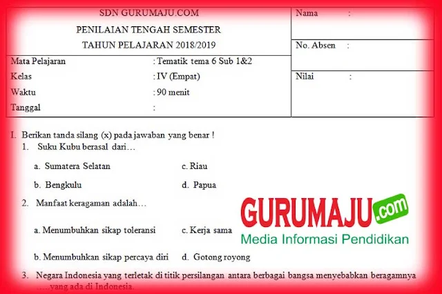 Terbukti 7 Tips Jitu Download Soal Tematik Kelas 4 Semester 2 Kurikulum 2013 Sebelum Libur