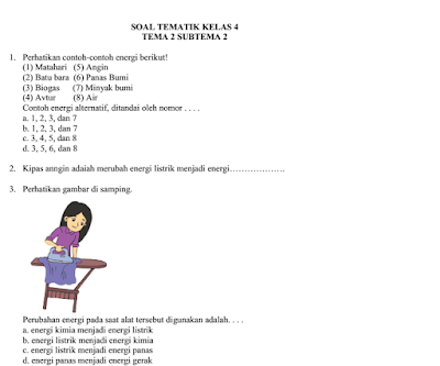 Terbukti! download soal tematik kelas 4 tema 2 subtema 2 Gratis, 40 Soal