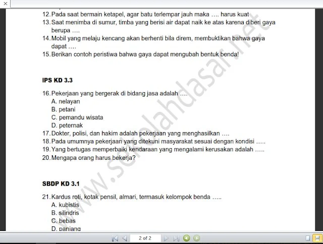 Ternyata Ini Rahasia Download Soal Tematik Kelas 4 Tema 8 Subtema 3 yang Wajib Diketahui