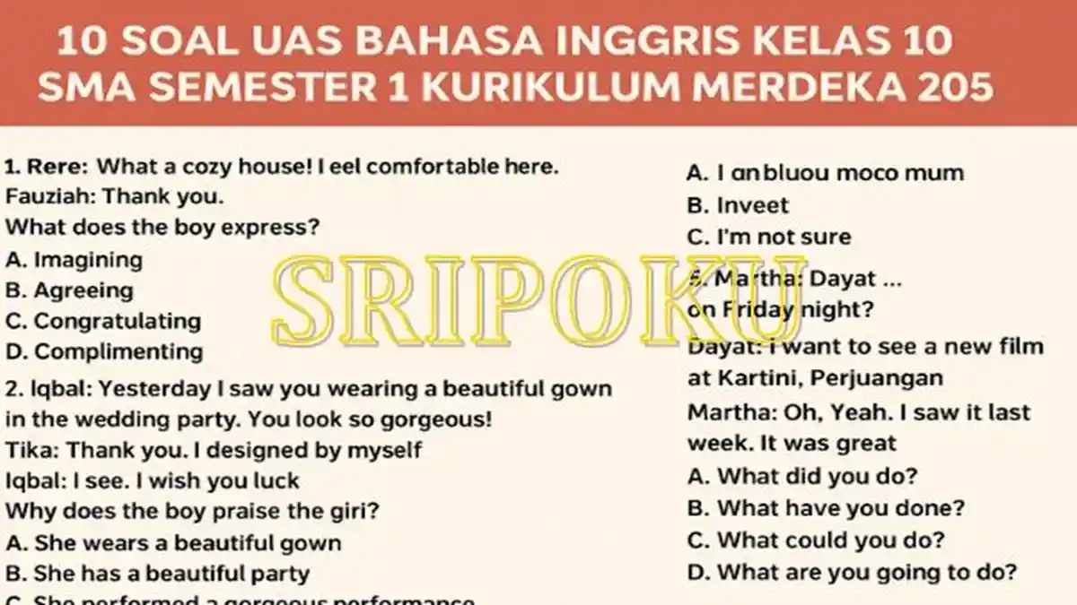 contoh soal uas bahasa inggris smk kelas 10 semester 1 contoh soal uas bahasa inggris smk kelas 10 semester 1