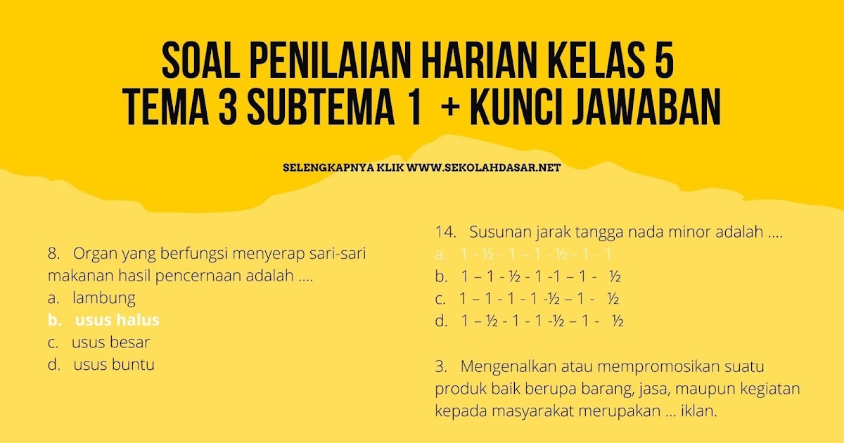Terbukti! 5 Tips Ampuh Download Soal Tematik Kelas 5 Tema 3 Subtema 1 untuk Nilai Tinggi Terbukti! 5 Tips Ampuh Download Soal Tematik Kelas 5 Tema 3 Subtema 1 untuk Nilai Tinggi