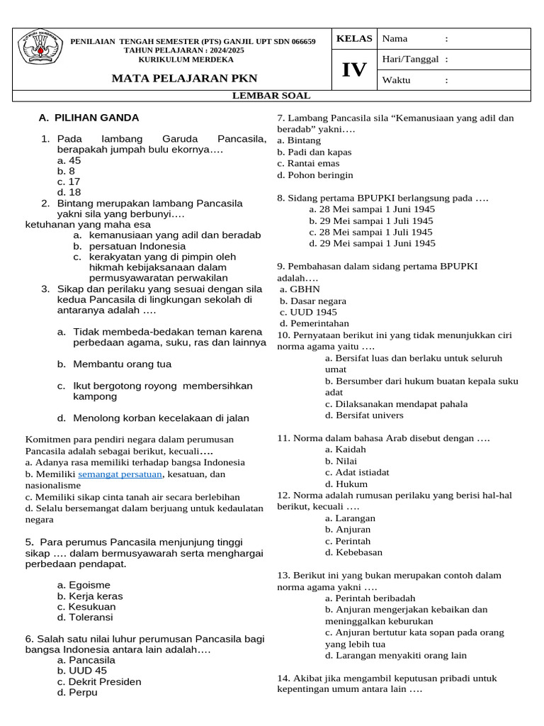 Rahasia Jawaban Benar Soal PKN Subtema 1 Kelas 4 yang Wajib Kamu Tahu Sekarang Rahasia Jawaban Benar Soal PKN Subtema 1 Kelas 4 yang Wajib Kamu Tahu Sekarang