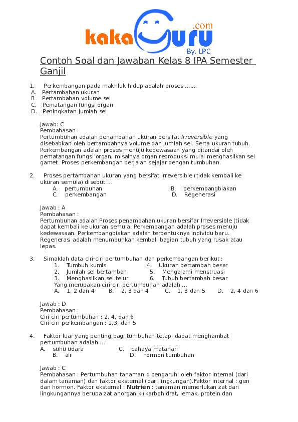 Rahasia Lulus Ujian dengan Soal IPA Kelas 8 Semester 2 dan Kunci Jawaban Essay Terbaru