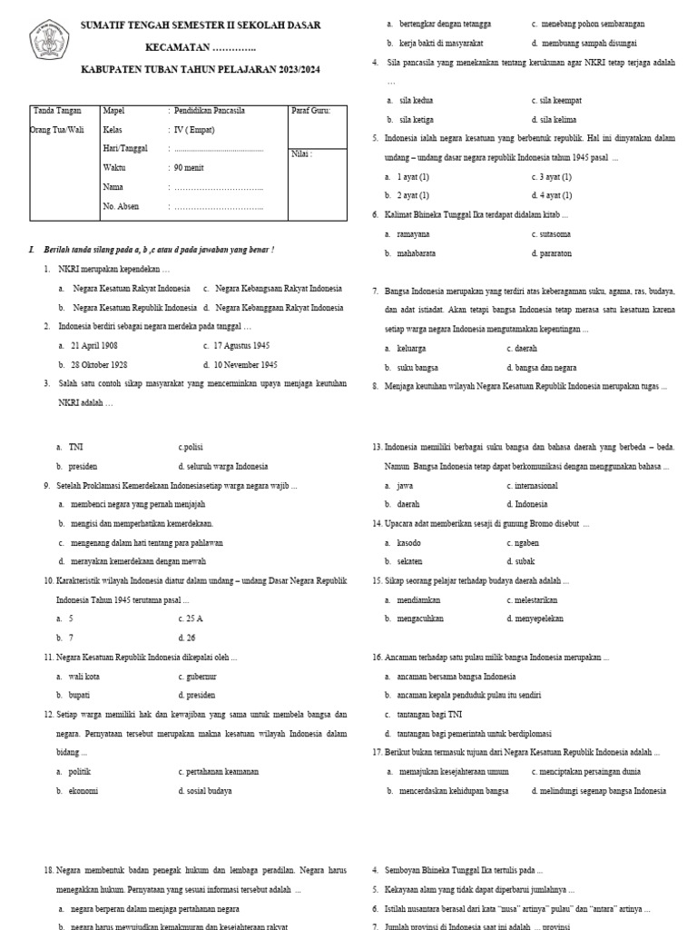 Rahasia Menjawab Soal PKN Siswa Kelas 4 Semester 2 Agar Nilai Ujian Langsung Melonjak Rahasia Menjawab Soal PKN Siswa Kelas 4 Semester 2 Agar Nilai Ujian Langsung Melonjak
