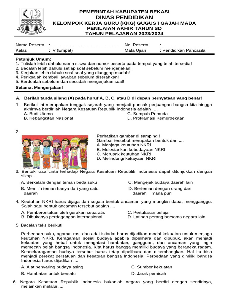Rahasia Nilai Sempurna Kerjakan Soal PKN Semester 2 Kelas 4 SD Tanpa Perlu Menghafal