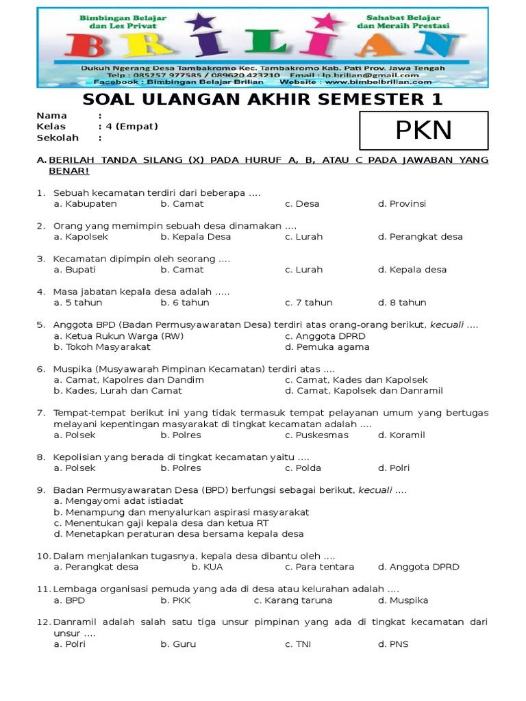 Wajib Tahu! 5 Soal PKN SD Kelas 4 Tematik yang Sering Keluar di Ujian Terbaru