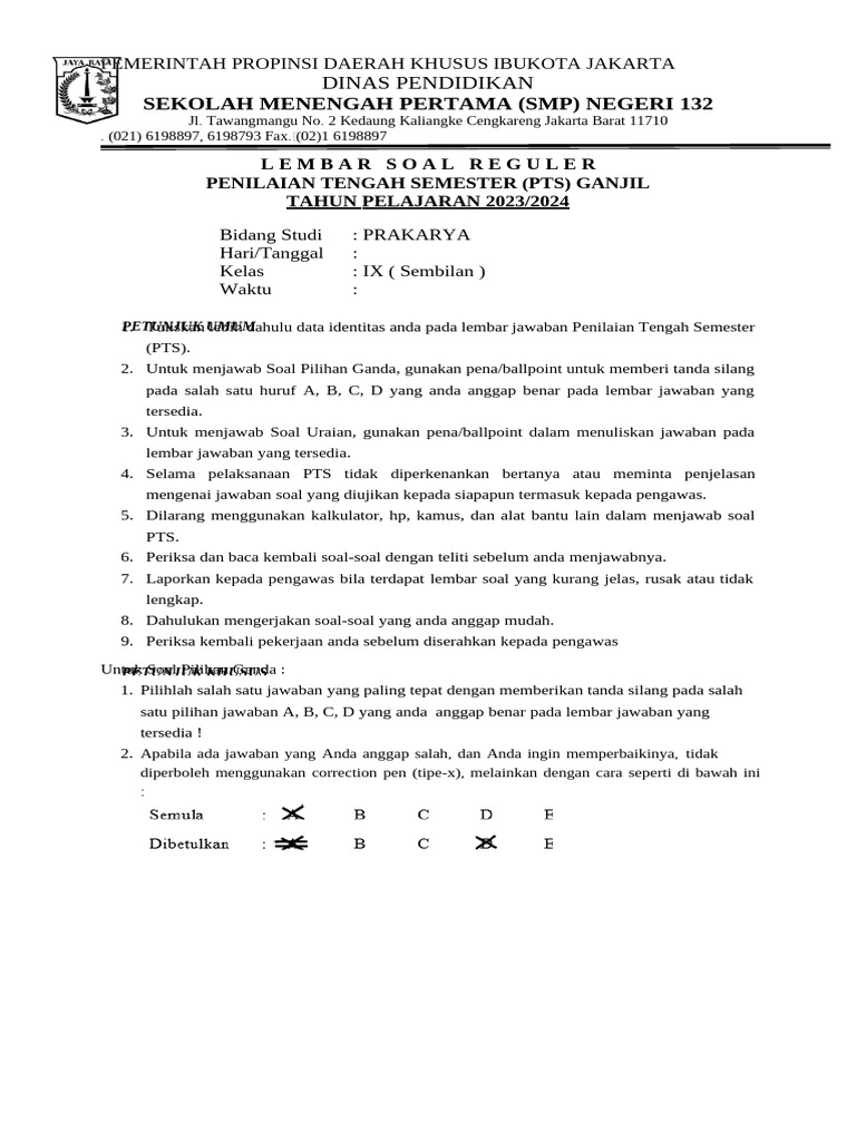 Wajib Tahu! Ini Bocoran soal pts prakarya kelas 9 semester 2 Agar Nilai Kamu Maksimal